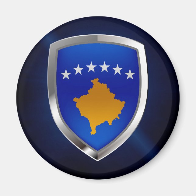 Kosovo Metallic Emblem Magnet (Front)