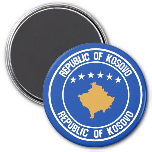Kosovo Round Emblem Magnet
