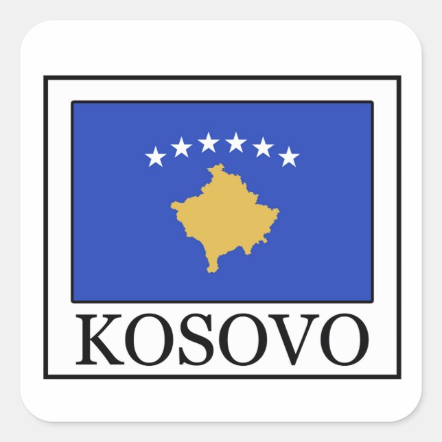 Kosovo Square Sticker (Front)