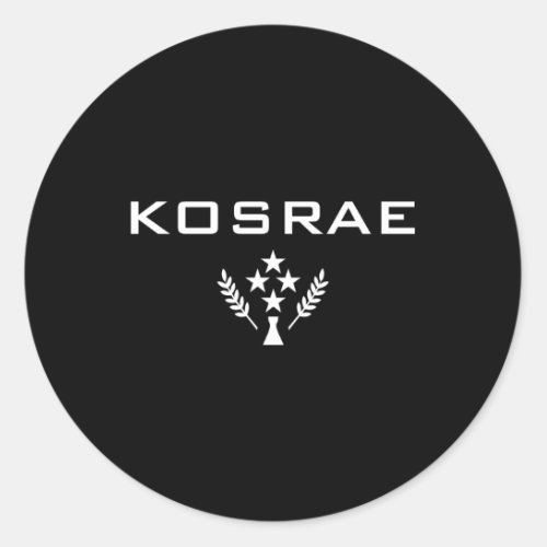 Kosrae Flag Micronesia Tofol Classic Round Sticker