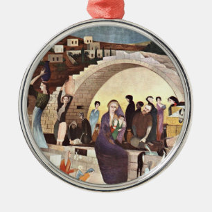 Kosztka - Mary's Well in Nazareth Metal Ornament