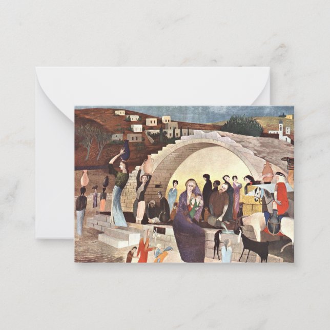 Kosztka - Mary's Well in Nazareth Note Card (Front)