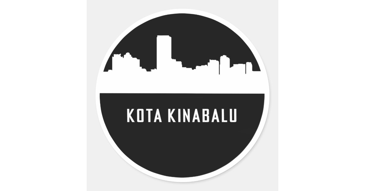 Sticker Kinabalu Kota Kinabalu Classic Round Sticker | Zazzle