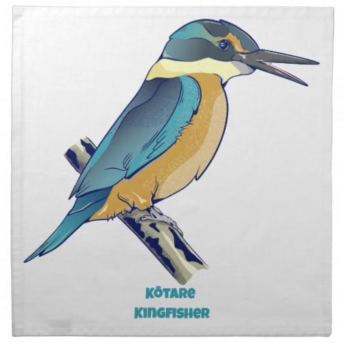 Kotare Kingfisher NZ BIRD  Cloth Napkin