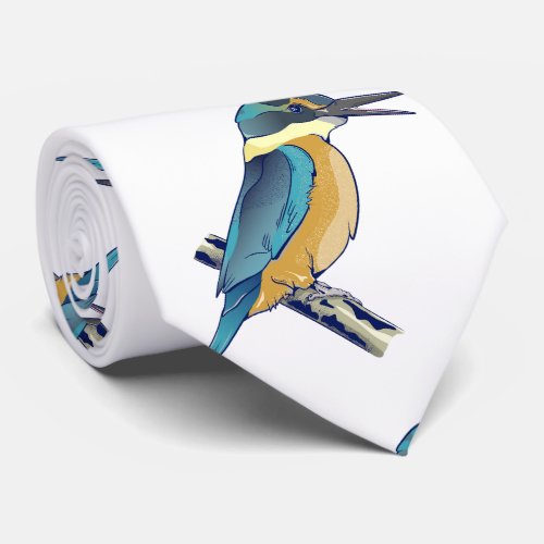 Kotare Kingfisher NZ BIRD Neck Tie