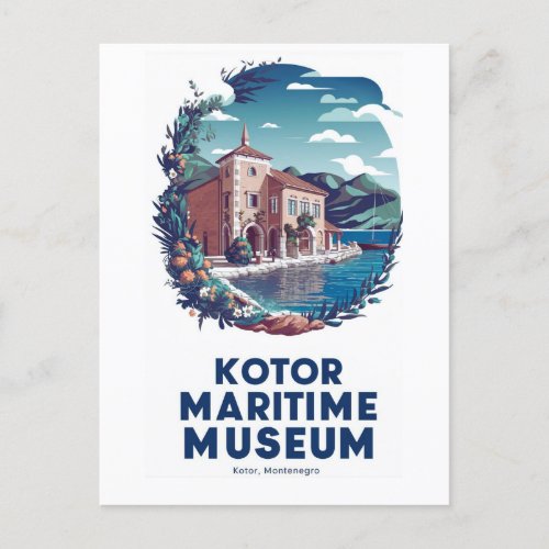 Kotor Maritime Museum Postcard Travel 