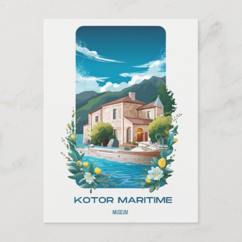 Kotor Maritime Museum Postcard Travel
