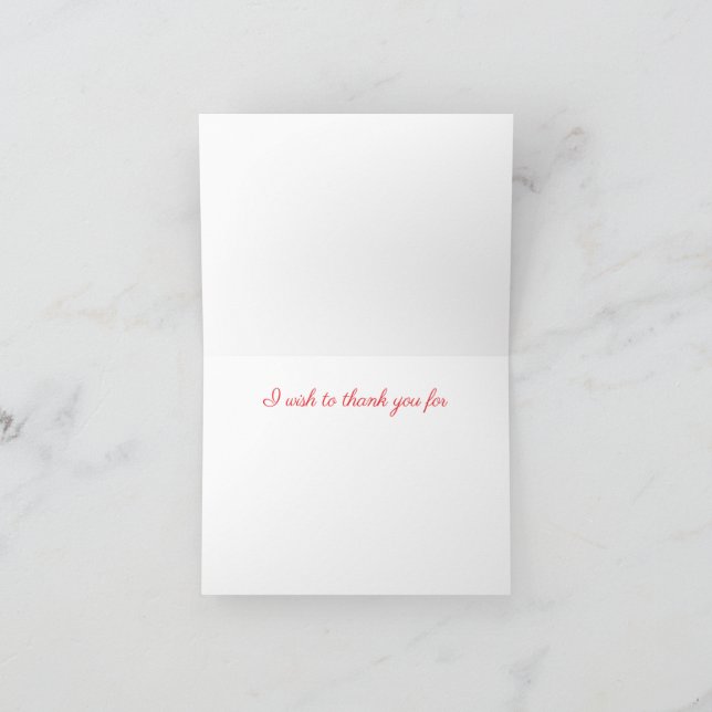 Kotor, Montenegro  Letterpress Thank You Card (Inside)