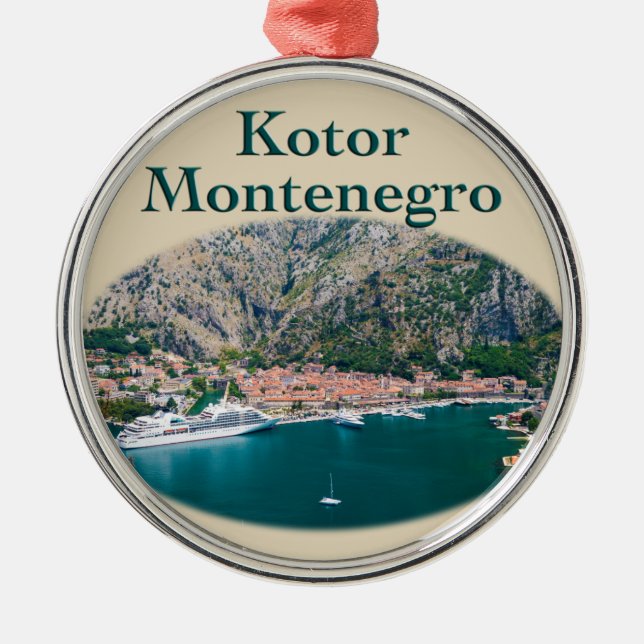 Kotor, Montenegro: Stari Grad Metal Ornament (Front)