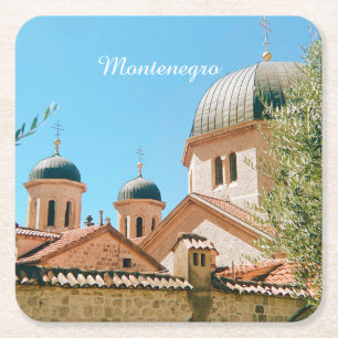 Kotor, Montenegro travel souvenir Square Paper Coaster