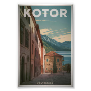 Kotor Montenegro vintage Photo Print