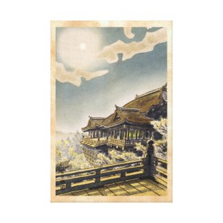Kotozuka Eiichi The Full Moon View at Kiyomizu Canvas Print