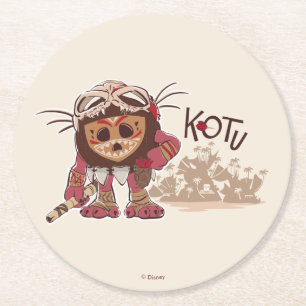 Kotu the Kakamora Round Paper Coaster