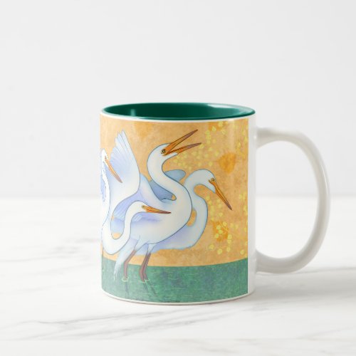 Kotuku Crane Two_Tone Coffee Mug