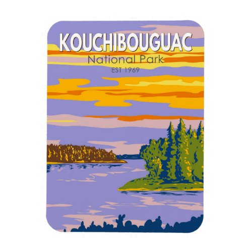 Kouchibouguac National Park Travel Art Vintage Magnet