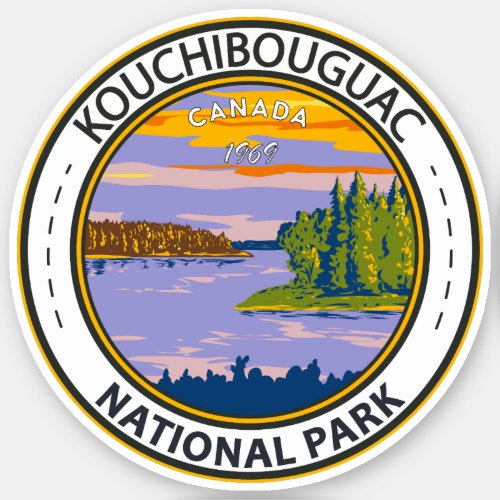 Kouchibouguac National Park Travel Art Vintage Sticker
