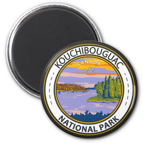 Kouchibouguac National Park Travel Vintage Badge Magnet