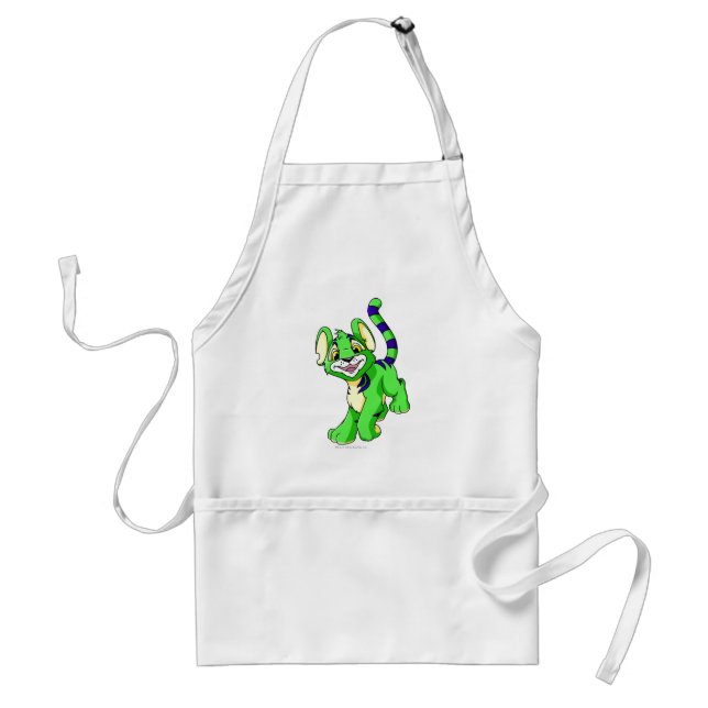 Kougra Green Adult Apron (Front)