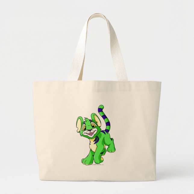 Kougra Green Large Tote Bag (Front)