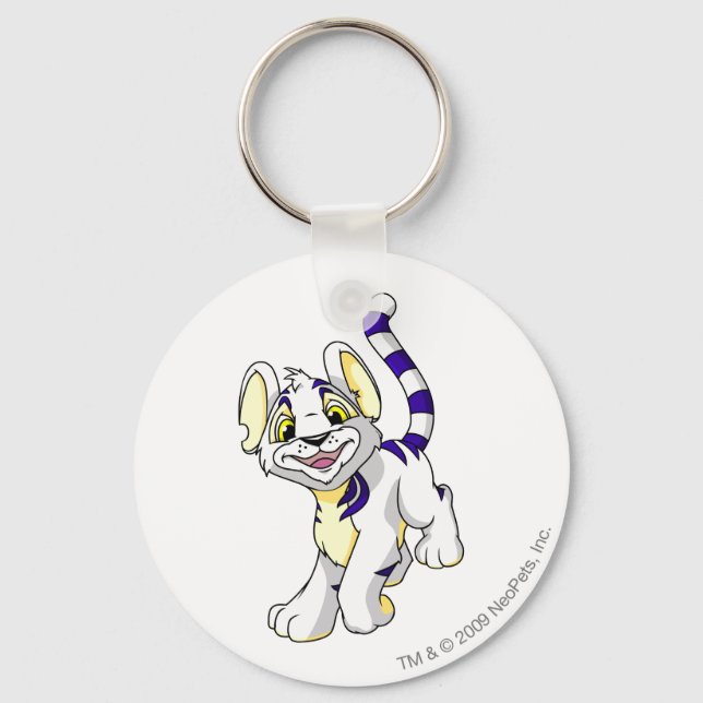 Kougra White Keychain (Front)