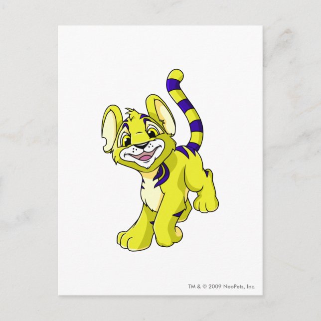 Kougra Yellow Postcard (Front)