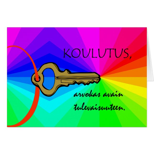 Koulutus, Education, Teacher Appreciation, Finnish Cards (Front Horizontal)