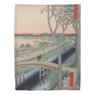 Koume Embankment Vintage Ukiyo-e Japanese Art Duvet Cover