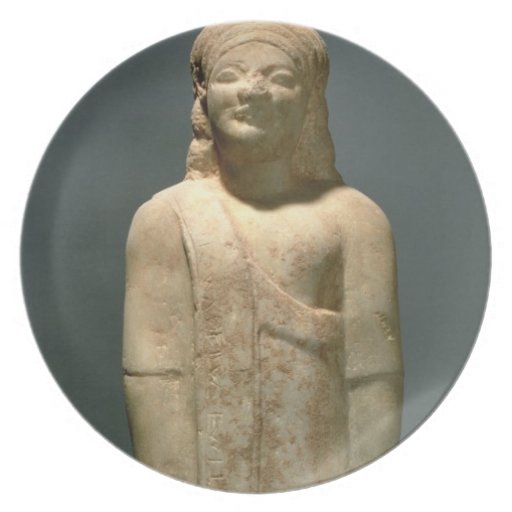 Kouros Dionysermos, Greek, Archaic Period, c.600 B Plate | Zazzle