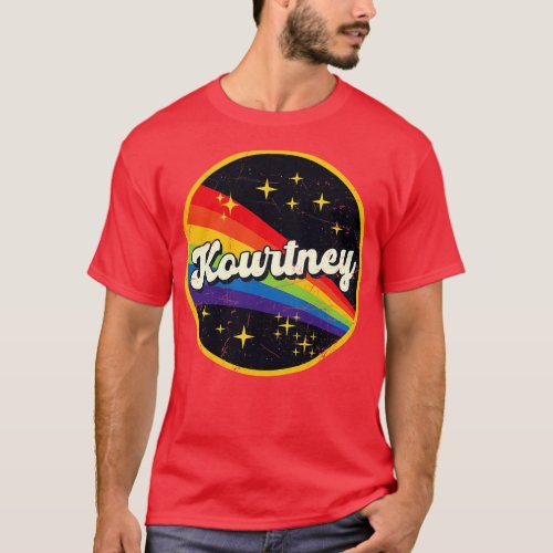 Kourtney Rainbow In Space Vintage GrungeStyle T_Shirt