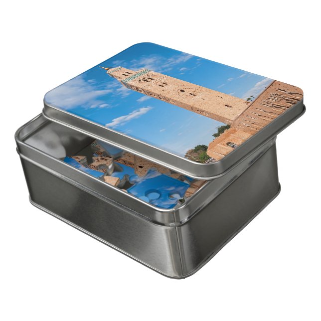 Koutoubia Mosque - Marrakech, Morocco Jigsaw Puzzle (Lid Open)