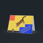 Kowabunga Cat Hanukkah Card<br><div class="desc">My kitty cats Loved to stalk dreidels.  Yours will too.</div>