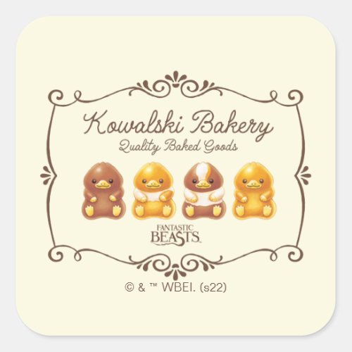 Kowalski Bakery _ Baby Nifflers Square Sticker