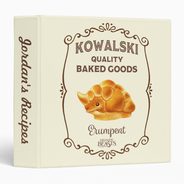Kowalski Bakery - Erumpent 3 Ring Binder (Front/Spine)