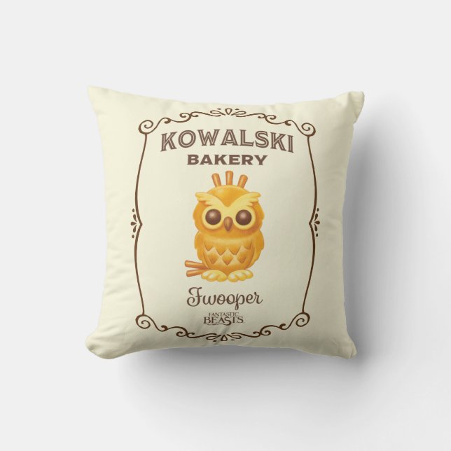 Kowalski Bakery Fwooper Throw Pillow (Front)