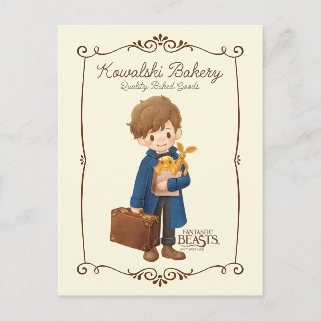 Kowalski Bakery - Newt Scamander Postcard (Front)