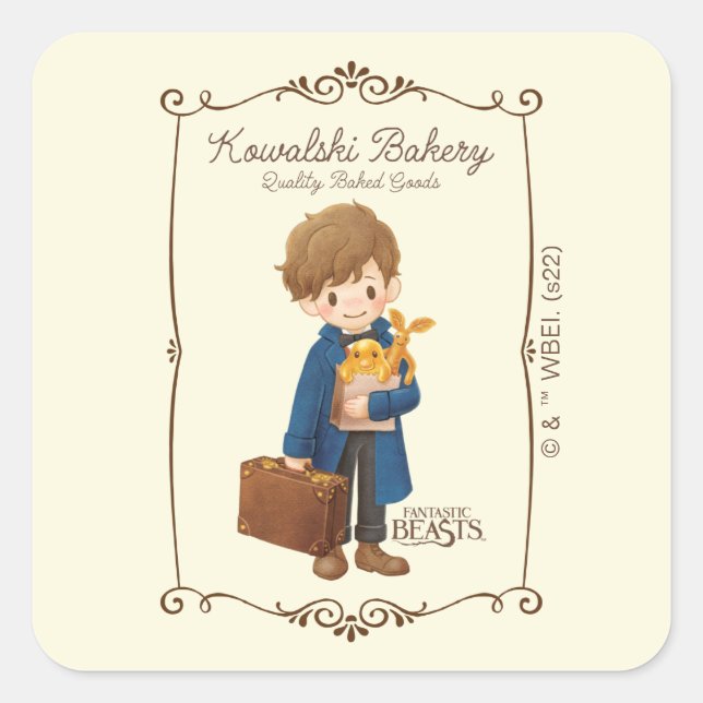 Kowalski Bakery - Newt Scamander Square Sticker (Front)