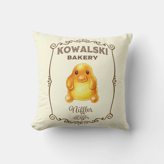 Kowalski Bakery - Niffler Throw Pillow (Front)