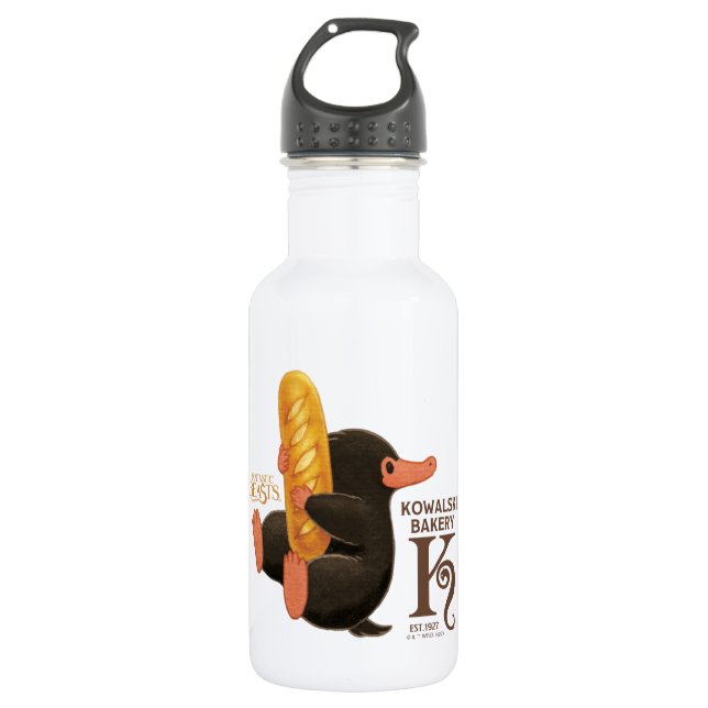 Kowalski Bakery - Niffler With Bread Stainless Steel Water Bottle (Front)