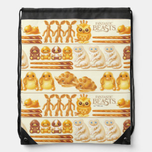 Kowalski Bakery Rows of Treats Pattern Drawstring Bag