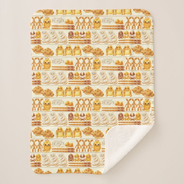 Kowalski Bakery Rows of Treats Pattern Sherpa Blanket (Front)