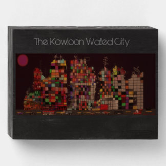 Kowloon Walled City from a distance-Wood Box Sign