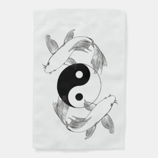Koy ying yang garden flag