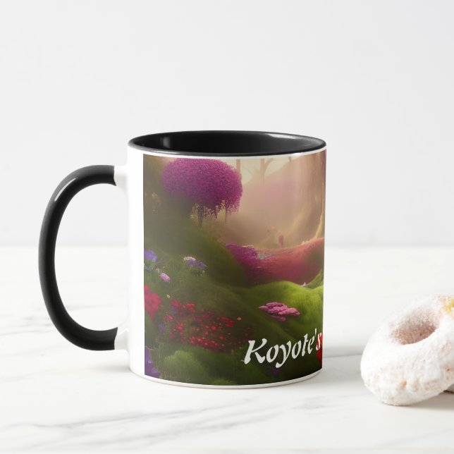 Koyote's Morning Tea Personalized Customizable Mug (With Donut)