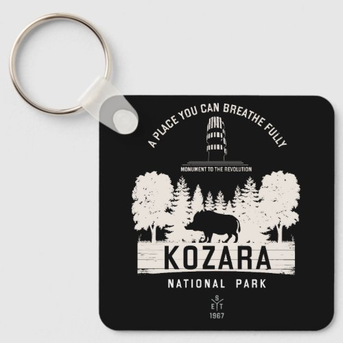 Kozara National Park White Design Keychain