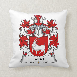 Koziel Family Crest Throw Pillow