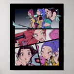 Kp Demon Hunters Halloween Huntrix Manhwa Panels S Poster