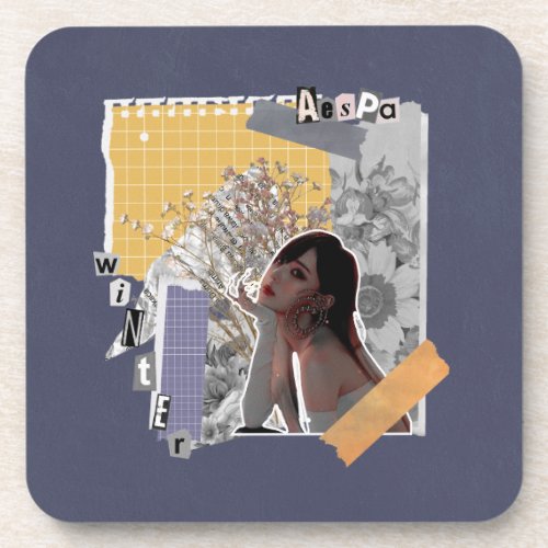 Kpop Aespa Winter Girlgroup Beverage Coaster