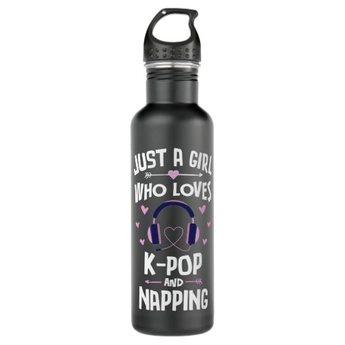 KPop And Napping Cute Gift Girls Women Swea Stainless Steel Water Bottle