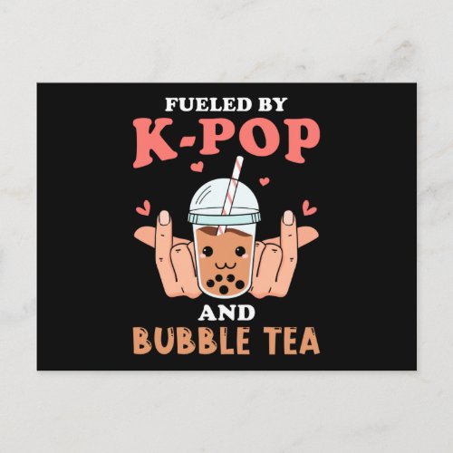 Kpop Bubble Tea Postcard