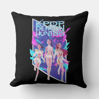 Kpop Demon Hunter Dark Fantasy Art | Anime-Inspire Throw Pillow
